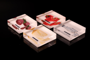 Acrylique De Couleur claire Fruits Cube <span class=keywords><strong>Photo</strong></span> Affichage Marque <span class=keywords><strong>Plexiglas</strong></span> Bloc de Logo - Product Image 3