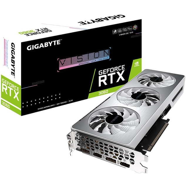 Gigabyte GeForce RTX 3060 VISION OC 12G GDDR6 New Fan Workstation Gaming Graphics Card