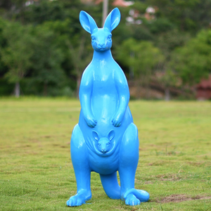 Australie Extérieur <span class=keywords><strong>Zoo</strong></span> Simulation Résine Animal Sculpture Animal Fibre De Verre Résine Kangourou Statue Sculpture pour Parc Décoration - Product Image 6