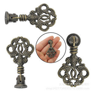 <b>Antique</b> Style Zinc Alloy Drawer Handle B24 Novelty Shape Chinese Design Single Hole Cabinet Pull Durable - Product Image 1