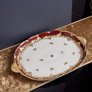 Luxury European 8+10 Inches <b>Ceramic</b> <b>Plate</b> Dish Set Small and Large Home Use Eco-Friendly for Party Occasions - Product Image 3