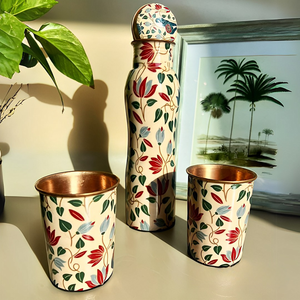 Premium Quality Stainless <b>Steel</b> Adults <b>Water</b> <b>Bottle</b> Floral Design 1000ml Eco-Friendly Unisex Business Gift 100% Pure - Product Image 1