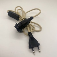 Câble d'alimentation 220V avec prise UE pour éclairage intérieur, support de lampe E14 E27, interrupteur, fil, ampoule LED suspendue, design en plastique à visser
