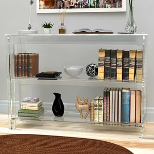 2024 home essentials high quality modern clear acrylic bookshelf for bedroom
