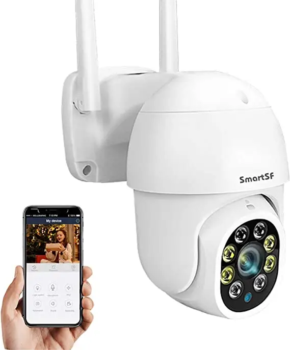 SmartSF 3MP HD PTZ Security Camera Wi-Fi IP Surveillance with Colour Night Version