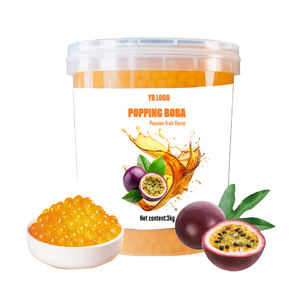 Dónde Comprar Perlas de Boba de Maracuyá de Alta Calidad para Té de Burbujas y Adornos de Bebidas, Perlas de Boba Premium Explosivas - Product Image 1