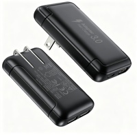 HNT Wholesale PD 18W/30W Pengisi Daya Cepat Ultra-Tipis USB-A+ Port Tipe-C Pengisi Daya Dinding Portabel untuk iPhone 15/16