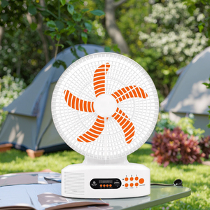 Ventilador de panel solar de 12 pulgadas para acampar, <span class=keywords><strong>cargador</strong></span> portátil, ventilador de batería, ventilador recargable solar eléctrico USB con luz - Product Image 4