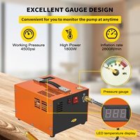TUDIVING Promotion Compresseur d'air PCP haute pression 12V 110V 220V avec convertisseur externe 300bar 4500psi pour plongée, paintball et chasse