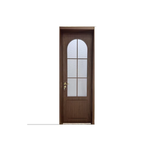 Puerta de baño de aleación de aluminio de doble celosía de vidrio bingchen Changhong, arco de estilo francés, aplicación Interior/Exterior plana - Product Image 2