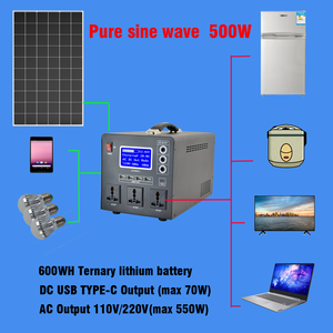 Banco de Energía de 165000 mAh, Generador Solar de 500W, Batería de Iones de Litio, Generador Solar Portátil de 220V, YF-2000W Portátil - Product Image 4
