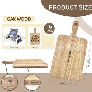 Plateau de service en bois massif avec poignée, couleur naturelle, usage restaurant, lot de 15 planches à découper pour présentation alimentaire - Product Image 2
