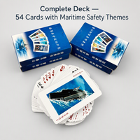 Cartes à jouer personnalisées sur le thème de la sécurité maritime |   Jeu de cartes OEM ODM avec emballage en boîte en papier, usage familial, vente en gros