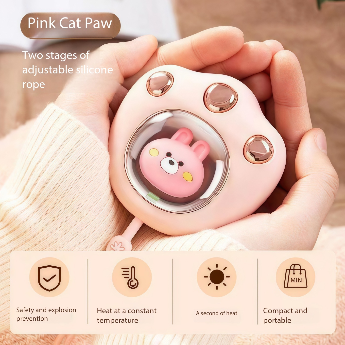 Boîte de couleur A-Cat Paw [Chargement USB rose]