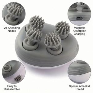 Wholesale Custom Factory Price <b>Silicone</b> Eco-Friendly Head Spa <b>Massager</b> <b>Scalp</b> Massage Device Custom Logo OEM Easy Control Daily - Product Image 6