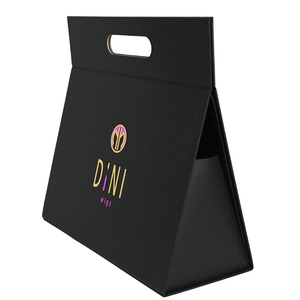 Cao cấp sang trọng biểu tượng tùy chỉnh lá vàng bìa từ đóng cửa Nước hoa Túi Xách Thắt lưng tất cả trong một gấp Hộp quà tặng - Product Image 5