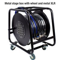 Câble Multipaire XLR Professionnel SND247 12-40 Canaux Femelle vers Mâle pour Scène avec Enrouleur en Acier Renforcé
