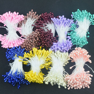 Matériel floral en maille de fil nacré de 3 mm, centre de fleur artisanal, ruban de style coréen, cœur de fleur multicolore, étamines - Product Image 2