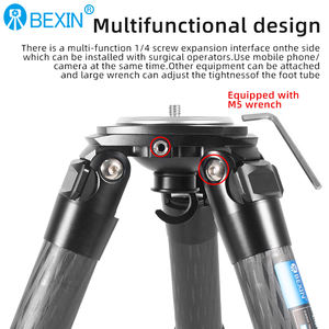 BEXIN trépied professionnel en Fiber de carbone robuste avec Mini trépied de bureau adapté à la prise de vue macro de téléphone portable d'appareil photo - Product Image 3