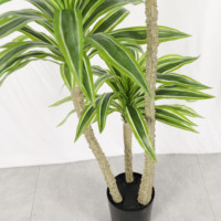 Tanaman Yucca Buatan Realistis Bonsai Dracaena Fragrans Palsu dalam Pot untuk Dekorasi Ruang Tamu Rumah Toko