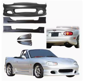 For 98-05 Mazda <strong>Miata</strong> MX-5 NB BOME Fiberglass Front &amp; Rear <strong>Bumper</strong> Kit with Exhaust Cut-Outs ABS Material Left Side Product - Product Image 3