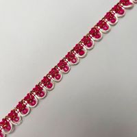 Bordure en dentelle tressée multi-formes style ethnique vintage avec fil métallique, non extensible, tailles personnalisables pour la vente en gros