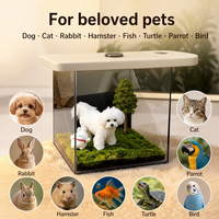 Boîte de présentation transparente en acrylique 3D pour projection holographique numérique de photos d'animaux de compagnie, souvenir commémoratif moderne, 165g, personnalisable, vente en gros
