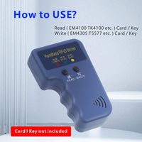 Lector de tarjetas de Control de acceso de mano, copiadora y duplicadora TK4100 de 125kHz, máquina de escritura de clon de Chip, etiqueta de tarjeta de identificación RFID de 134,2 KHZ