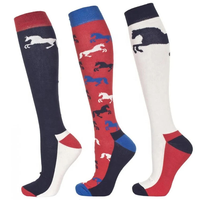 Chaussettes d'équitation montantes personnalisées avec logo de marque, qualité supérieure, pour femmes et hommes, absorbant la transpiration