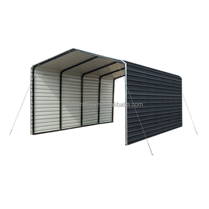 Cadre en acier galvanisé d'<span class=keywords><strong>abri</strong></span> d'auto extérieur <span class=keywords><strong>de</strong></span> <span class=keywords><strong>jardin</strong></span> moderne <span class=keywords><strong>de</strong></span> 12x20ft avec toit en tôle et garage <span class=keywords><strong>de</strong></span> stationnement <span class=keywords><strong>de</strong></span> voiture <span class=keywords><strong>de</strong></span> mur latéral - Product Image 3