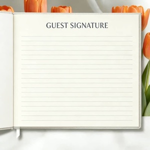 <span class=keywords><strong>Libro</strong></span> Commemorativo Personalizzabile 'Per Sempre nel Nostro <span class=keywords><strong>Cuore</strong></span>' in Tessuto Crema con Logo Serigrafato - Product Image 2