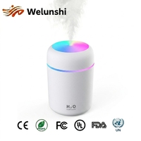 WLS-1305 Mini humidificateur USB portable en gros, humidificateur d'air de bureau avec veilleuse LED colorée pour la maison, le bureau et la voiture