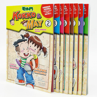 Livre d'éducation anglaise facile pour enfant à l'école, impression personnalisée, couverture souple, Art fantaisiste, Surface de travail, tableau de couleur, en papier