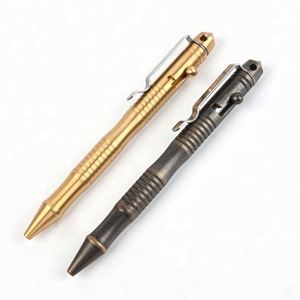 ปากกาแบบกด คลาสสิก วัสดุทองเหลืองและเหล็ก ทนทาน เหมาะสำหรับใช้งานกลางแจ้ง ปากกาอเนกประสงค์แบบหมุน ขายดี - Product Image 3