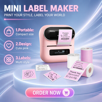 Phomemo M220 Printer termal portabel 3.14 inci, Printer termal portabel antarmuka USB hitam dan putih nirkabel untuk penggunaan Supermarket/Bisnis