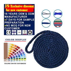 Hoge Kwaliteit Aangepast Pakket En Maat Dubbel Gevlochten Nylon <span class=keywords><strong>Marine</strong></span> Touw Dock Touw Fender Line <span class=keywords><strong>Marine</strong></span> Line In 1, 2, 4 Pack - Product Image 1
