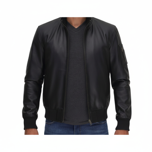 Hot Sale Top Quality Winter Wholesale Custom Black Leather Jackets Available for Men in <b>Cheap</b> Prices - Product Image 1