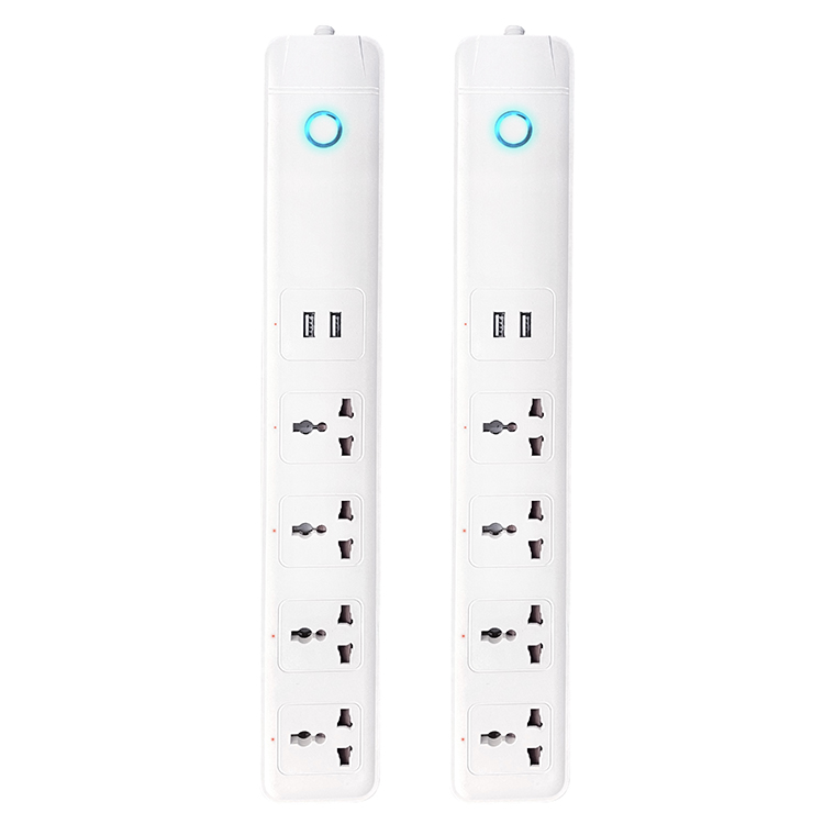 Most Popular Many 10A Tuya Wifi Smart Power Strip German Plug 4 AC Outlets and 2 USB Ports Universal Extension Board