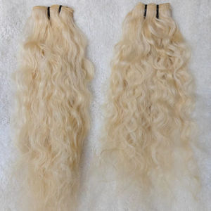 Ombre la plus légère 613 cuticule alignée cheveux vierges blond russe paquet de cheveux humains vierges blonds extension de cheveux humains brésiliens blonds - Product Image 1