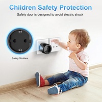 Worldplug EU Type C/E/F vers UK 3 broches Type G Prise murale de mise à la terre standard Adaptateur de prise nominale 10A
