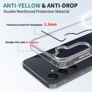 Forte ricarica Wireless acrilico e TPU ibrido paraurti <span class=keywords><strong>custodia</strong></span> <span class=keywords><strong>per</strong></span> cellulare <span class=keywords><strong>per</strong></span> <span class=keywords><strong>Samsung</strong></span> Galaxy A55 <span class=keywords><strong>custodia</strong></span> trasparente - Product Image 5