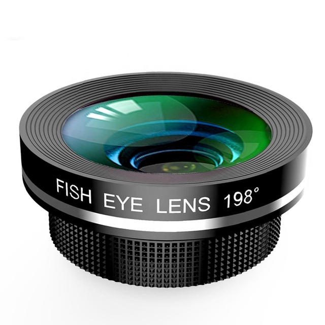 Cell Phone 12X Magnification Glass Fisheye Macro Wide Angle Lens Mobile Camera Zoom Lens