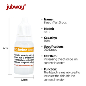10ml JUBWAY B612 표백 테스트를 통한 물 내 염소 함량 식별 시약 맞춤형 포장 로고 제조업체 - Product Image 5