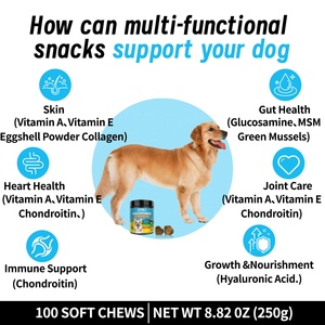 OEM 15 en 1 – Friandises multivitaminées pour chiens avec glucosamine, <span class=keywords><strong>huile</strong></span> <span class=keywords><strong>de</strong></span> foie <span class=keywords><strong>de</strong></span> morue, MSM, moules verts et chondroïtine pour la santé <span class=keywords><strong>de</strong></span> la peau, <span class=keywords><strong>de</strong></span> <span class=keywords><strong>l</strong></span>'intestin, du cœur et des articulations - Product Image 2