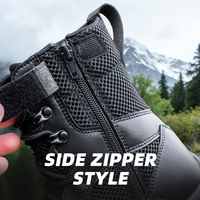 Bottes légères d'été en maille respirante avec fermeture éclair pour la randonnée, l'entraînement en plein air et l'alpinisme
