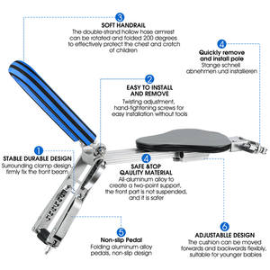 WEST BIKING-sillín delantero de bicicleta eléctrica para niños, <span class=keywords><strong>silla</strong></span> de seguridad para bebé desmontable, <span class=keywords><strong>silla</strong></span> de aleación de liberación rápida, asiento de seguridad para niños - Product Image 4