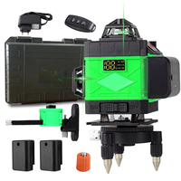 Niveau Laser 360 à nivellement automatique, télécommande sans fil 3D horizontale et verticale, faisceau vert croisé puissant avec trépied