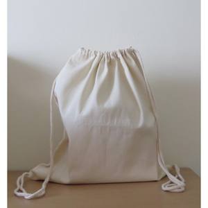 Bolsa de regalo de Navidad con cordón de algodón puro 100%, lona plegable de Color Natural sólido para bodas, eventos, regalo de Navidad Natural - Product Image 3