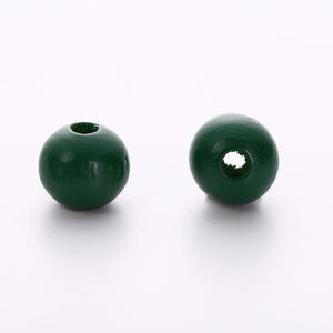 丸い木製ビーズ、環境にやさしい塗装、スルーホール、DIYジュエリークラフト用品、プロモキット用のルースビーズバルク - Product Image 2