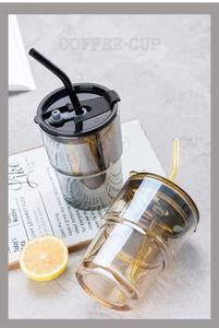 Vaso con Tapa y Pajita para Mezclar Cócteles, Bebidas Frías, Agua con Gas, para Usar en Bares, Restaurantes y Pubs - Product Image 3